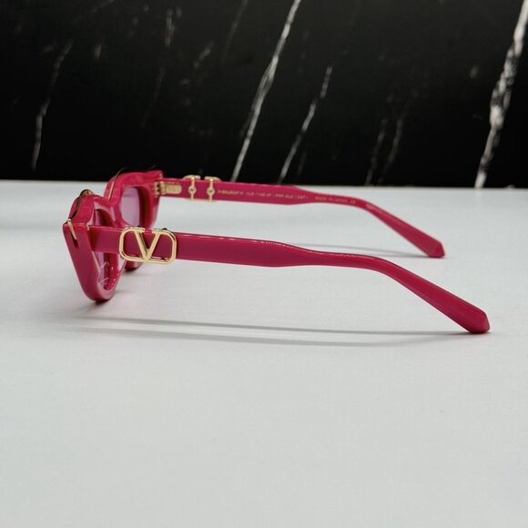 NEW V-GOLDCUT VLS-114D VALENTINO SUNGLASSES PINK CAT EYE EYEWEAR VALENTI… - Picture 8 of 12